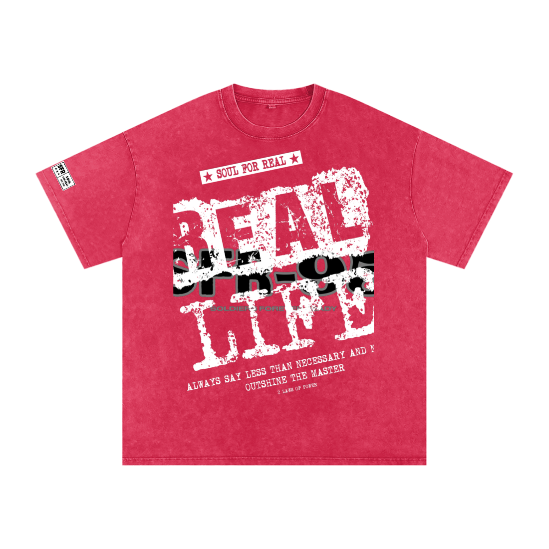 Soul for Real Snow-Washed Oversized Tee — official band merch, Light Blue