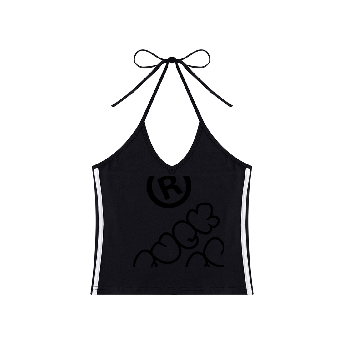 Candy Rain Halter Crop Tank — Soul for Real 30th Anniversary merch, Pink