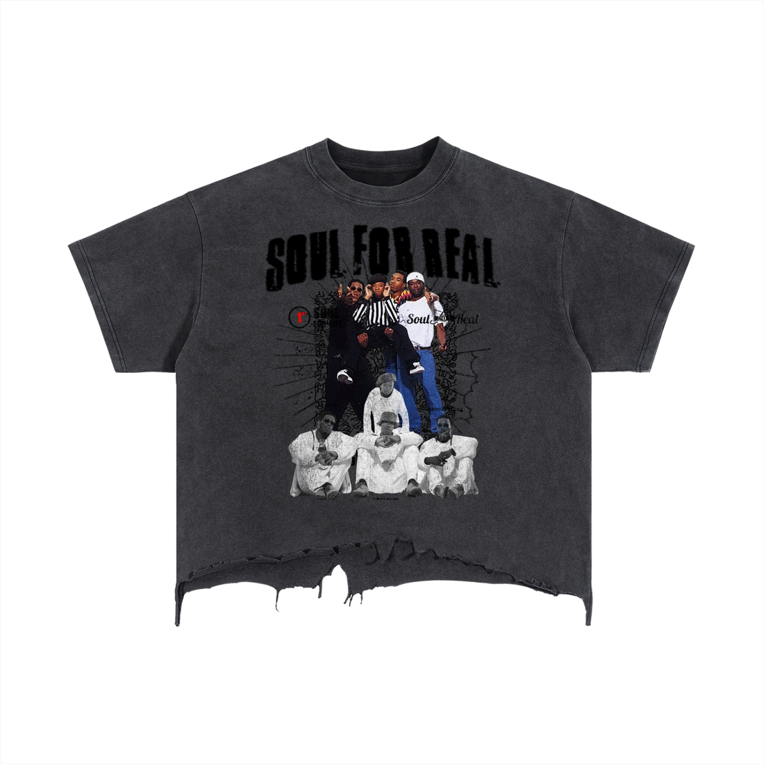 Soul for Real Vintage Wash Boxy Tee in Gray — official band merch