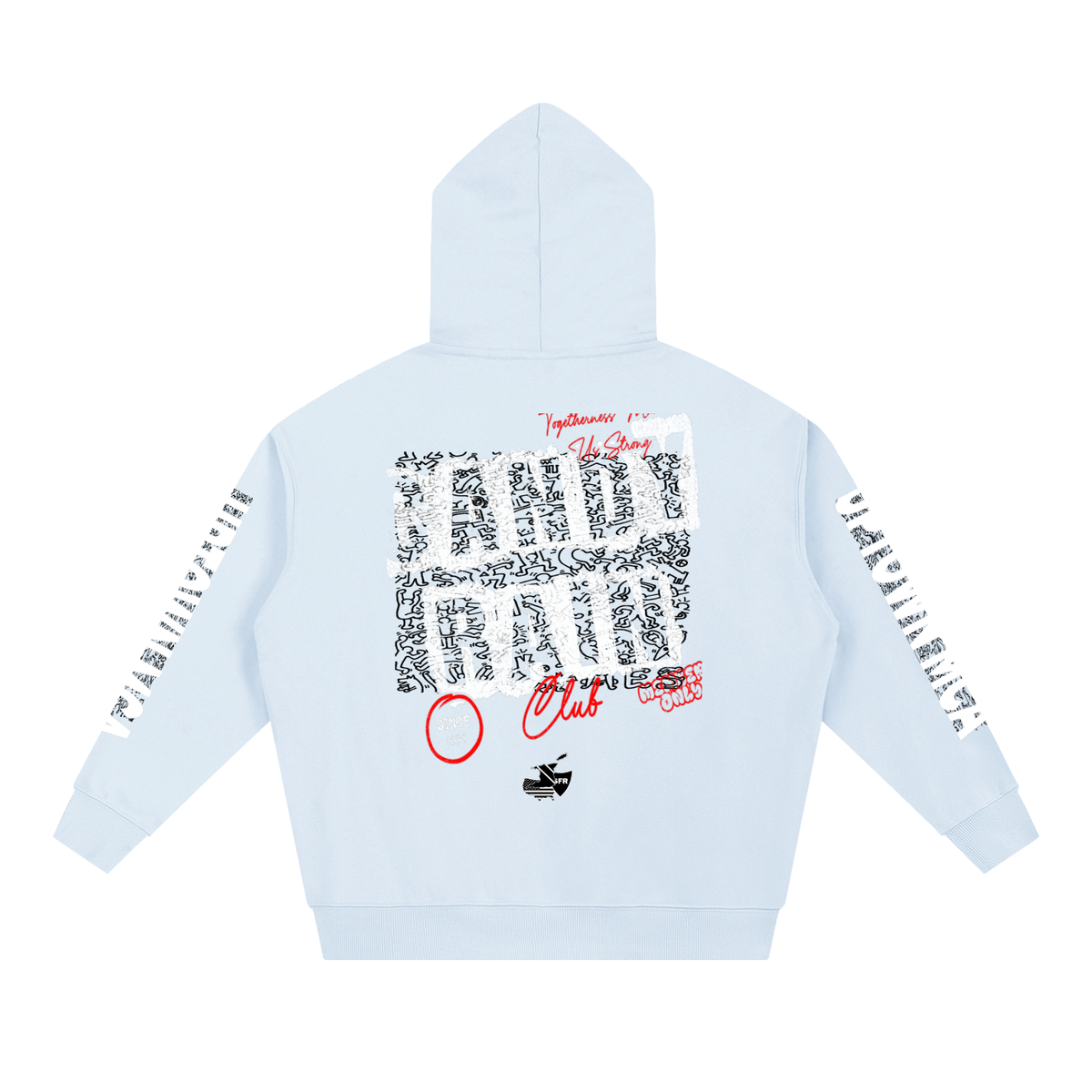 Soul for Real Essential Heavyweight Hoodie in Blue, alternate view — official band merch