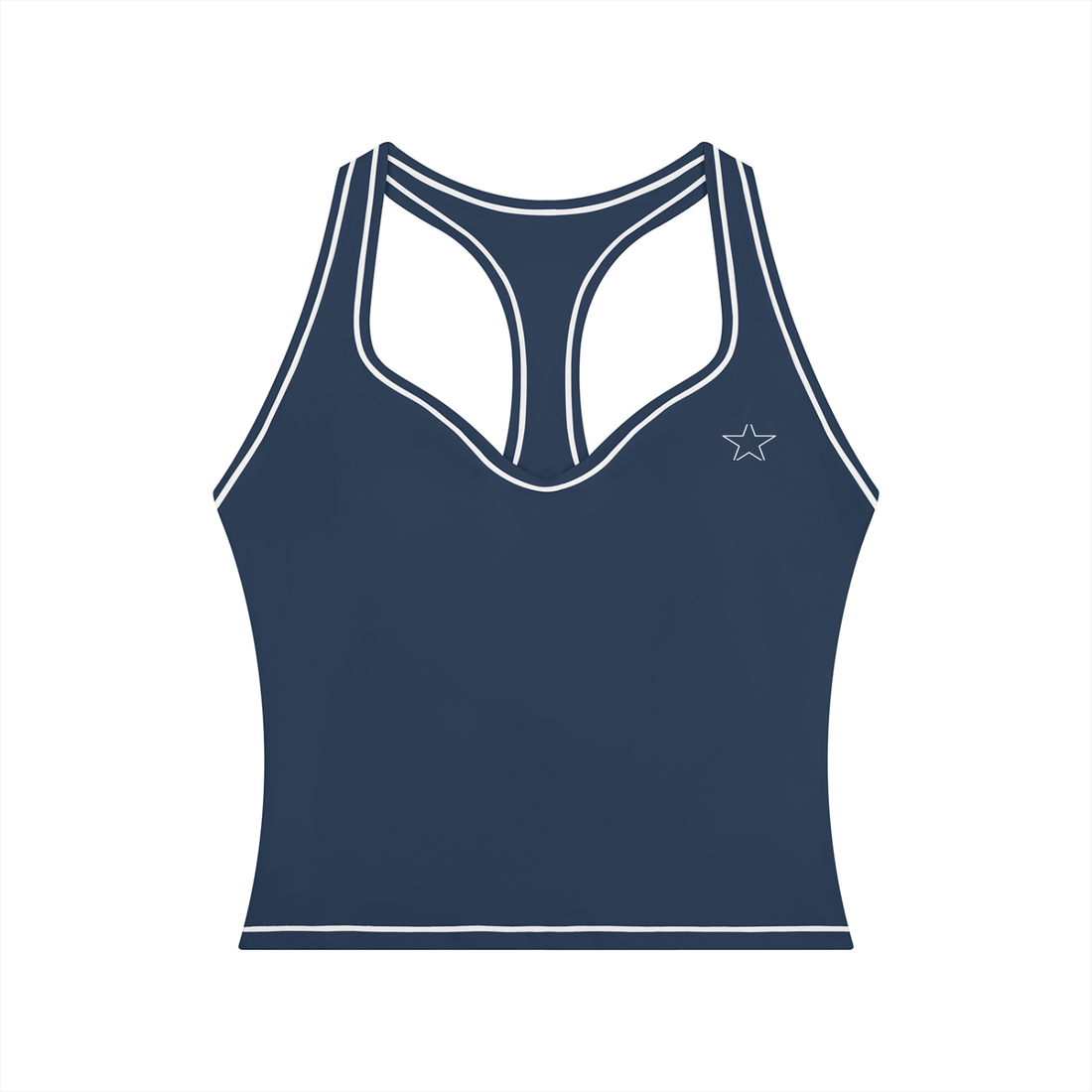 Soul for Real Topstitch Yoga Tank — official band merch, Navy Blue