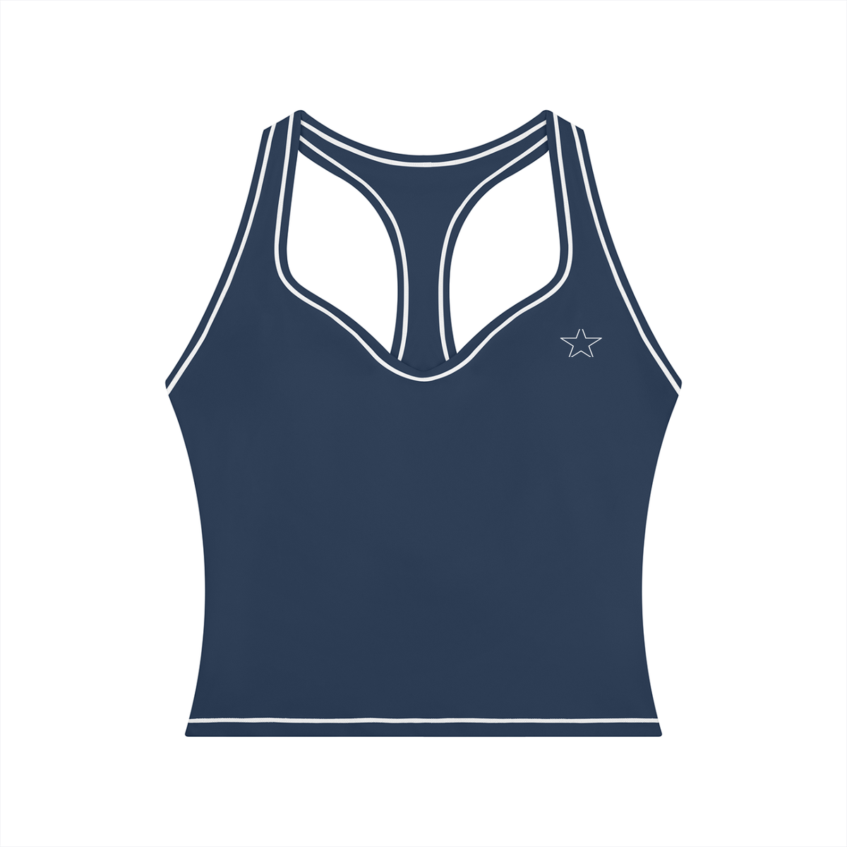 Soul for Real Topstitch Yoga Tank — official band merch, Navy Blue