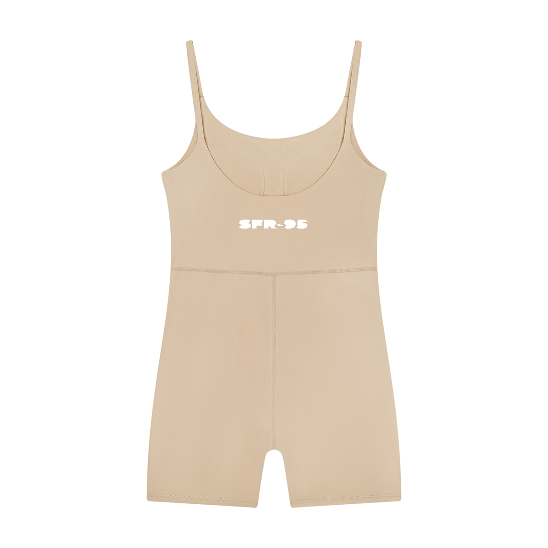 Candy Rain U-Neck Yoga Romper — Soul for Real 30th Anniversary merch, Khaki