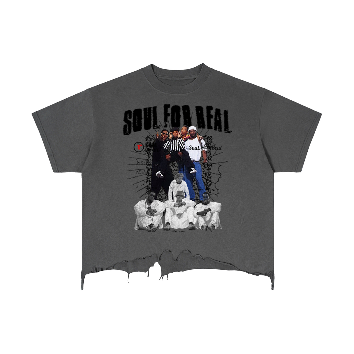 Soul for Real Vintage Wash Boxy Tee in Black — official band merch