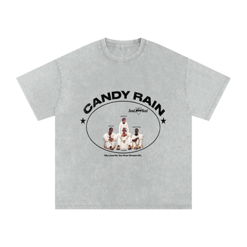 Snow Washed Oversized Cotton T-Shirt